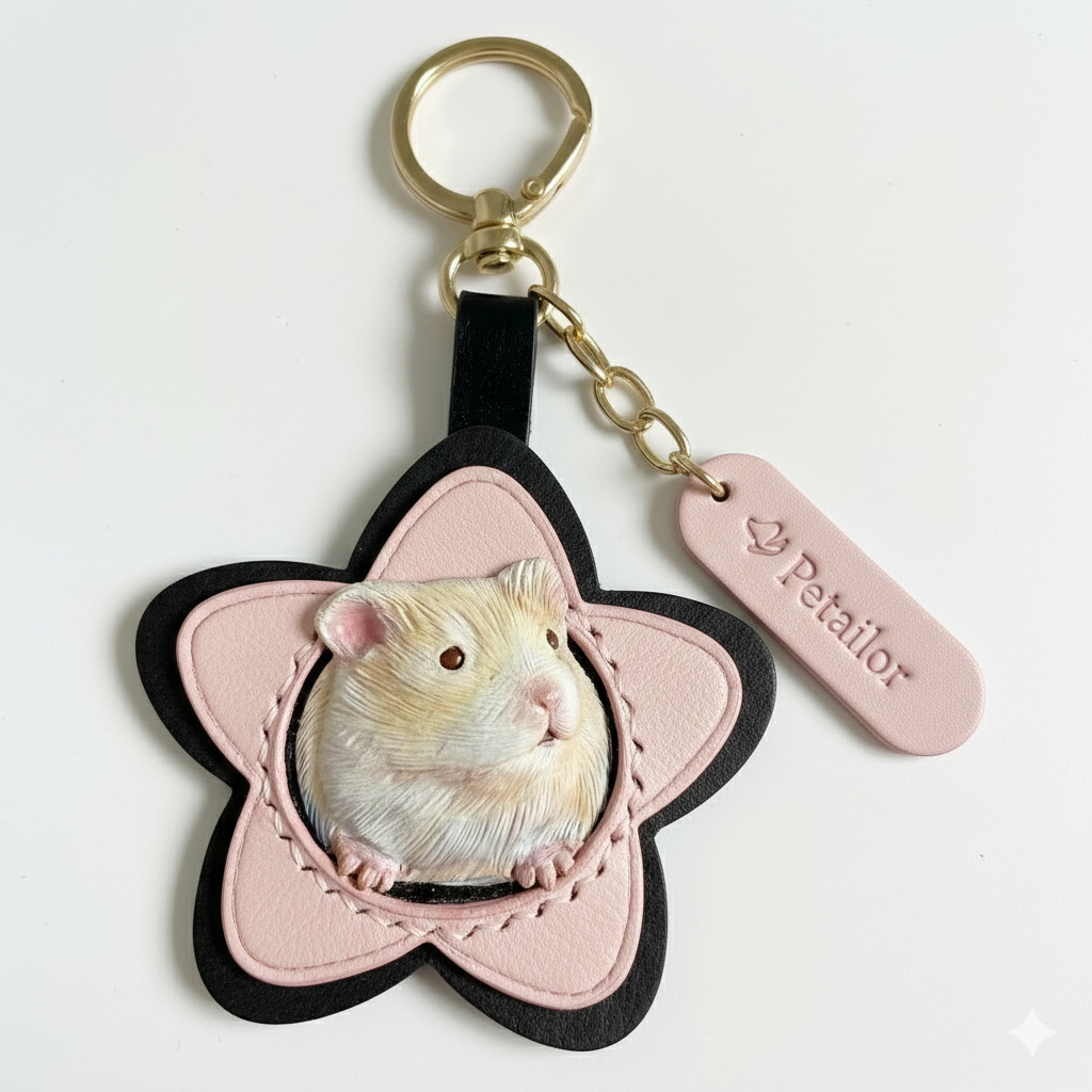 Custom Pet Leather Engraved Star Shape