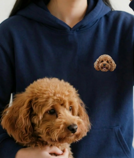 Embroidered Custom Pet Portrait Hoodie