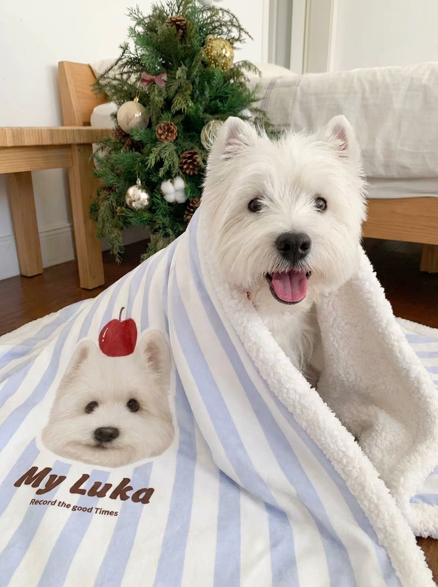 Custom Pet Portrait Blanket
