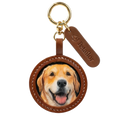 Custom Pet Leather Engraved Round