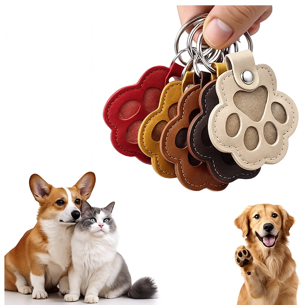 Pet Fur Leather Keepsake Keychain