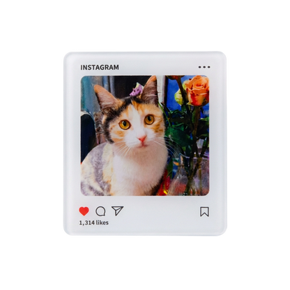 Instagram-Style Personalized Acrylic Pet Photo Fridge Magnet