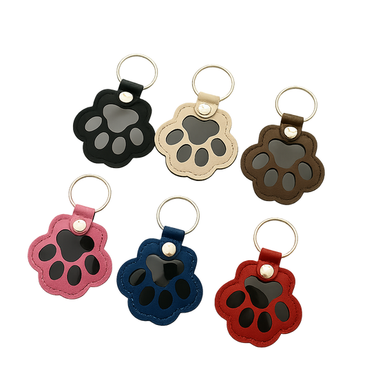 Pet Fur Leather Keepsake Keychain