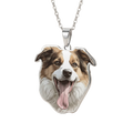 Custom Pet Face Portrait Necklace