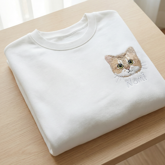 Embroidered Custom Pet Portrait Sweatshirt