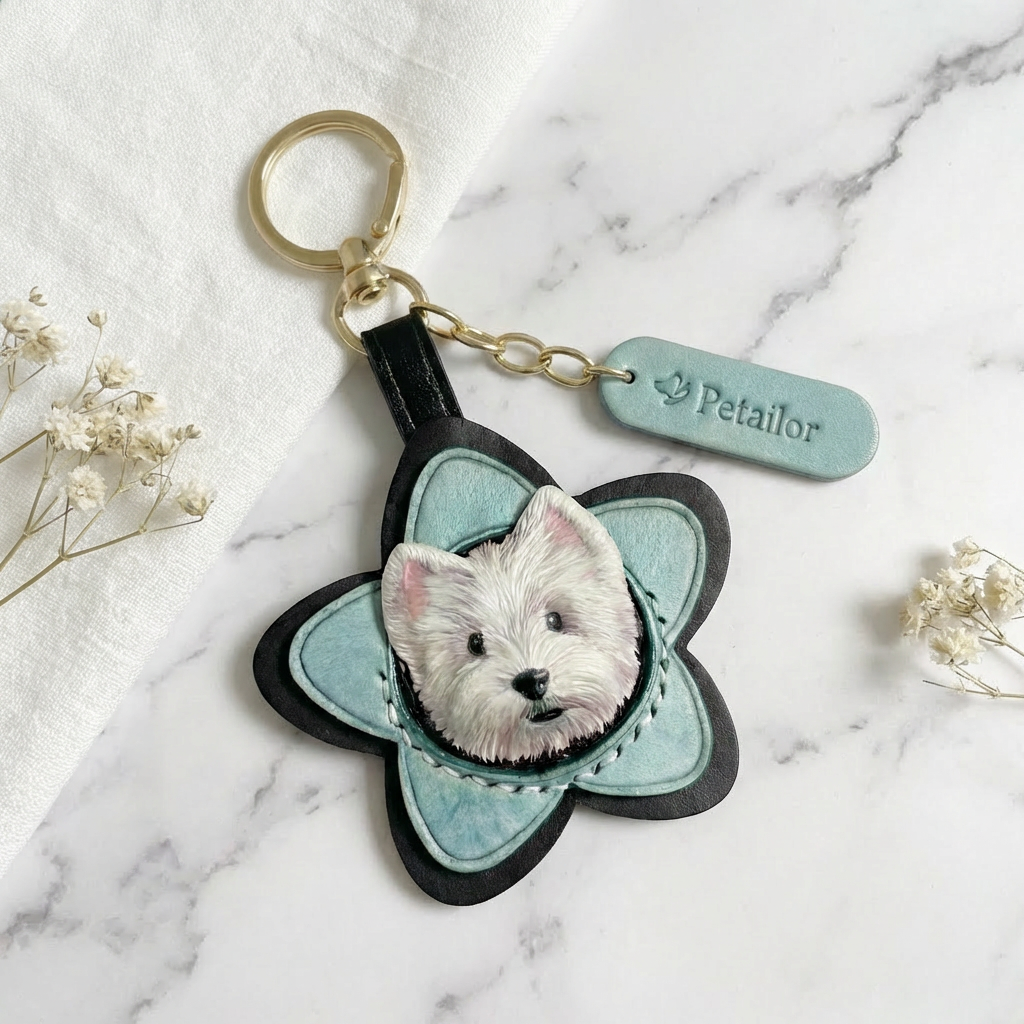 Custom Pet Leather Engraved Star Shape