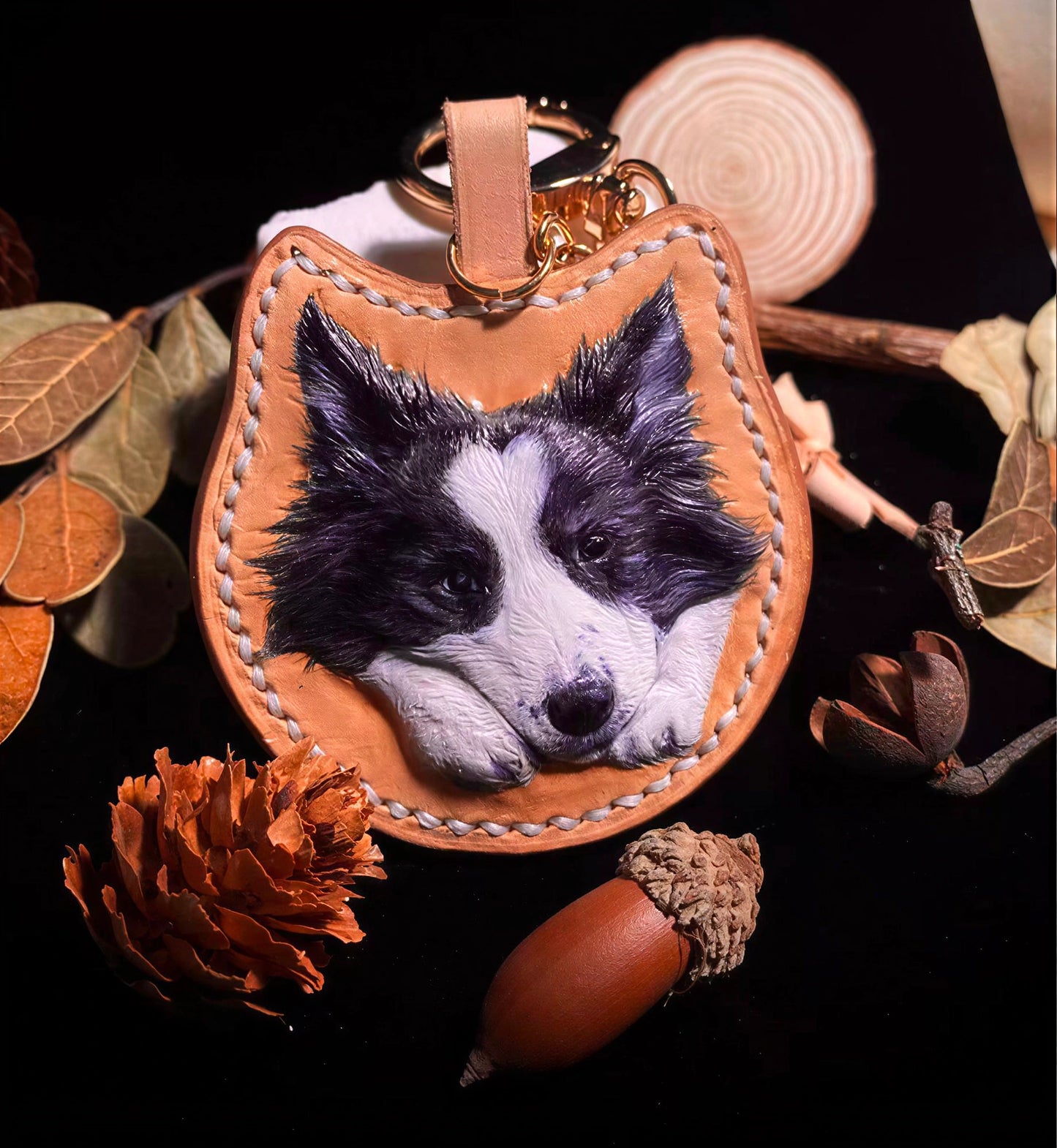 Custom Profile-Cut Leather Engraved